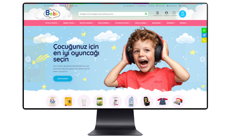 Opencart Bebek & Oyuncak E-ticaret Paketi Opencart Bebek & Oyuncak E-ticaret Paketi