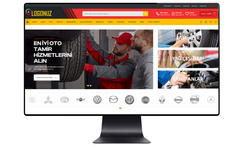 Opencart Oto Yedek Parça E-ticaret Paketi Opencart Oto Yedek Parça E-ticaret Paketi