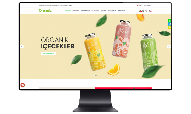 Opencart Organik Yiyecek E-ticaret Paketi Opencart Organik Yiyecek E-ticaret Paketi